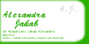 alexandra jakab business card